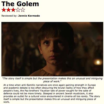 The Golem Film Review 2018
